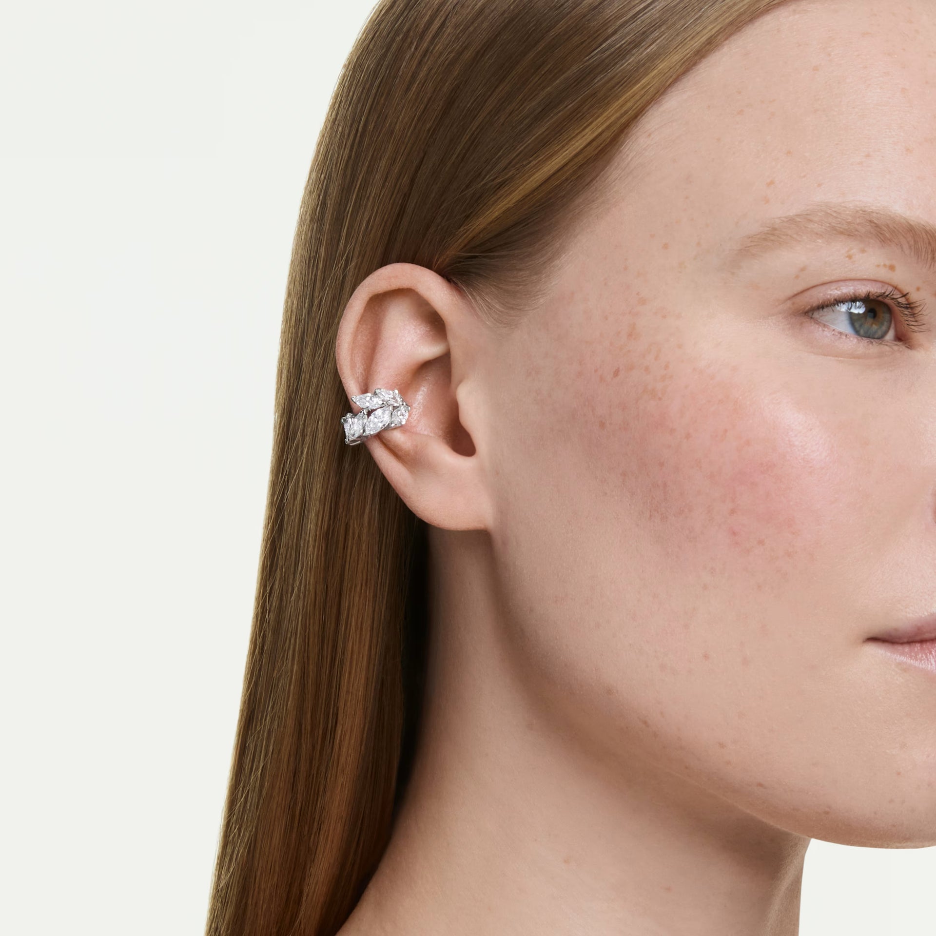 Swarovski Mesmera Ear Cuffs in Rhodium