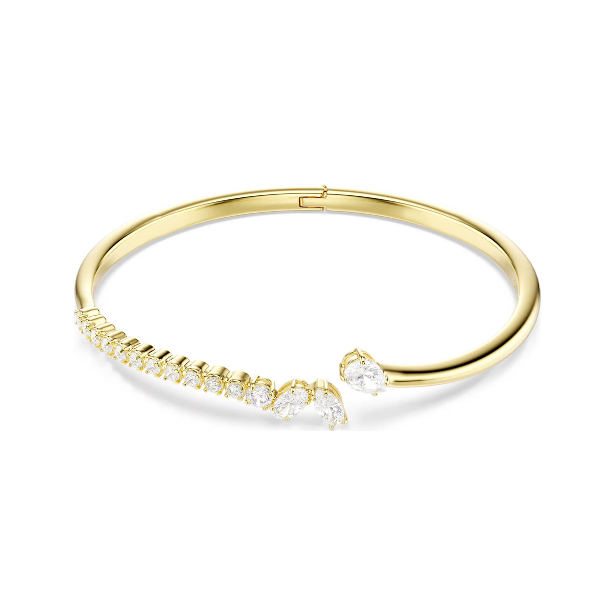 Swarovski Mesmera open bangle with mixed-cut crystal scatter