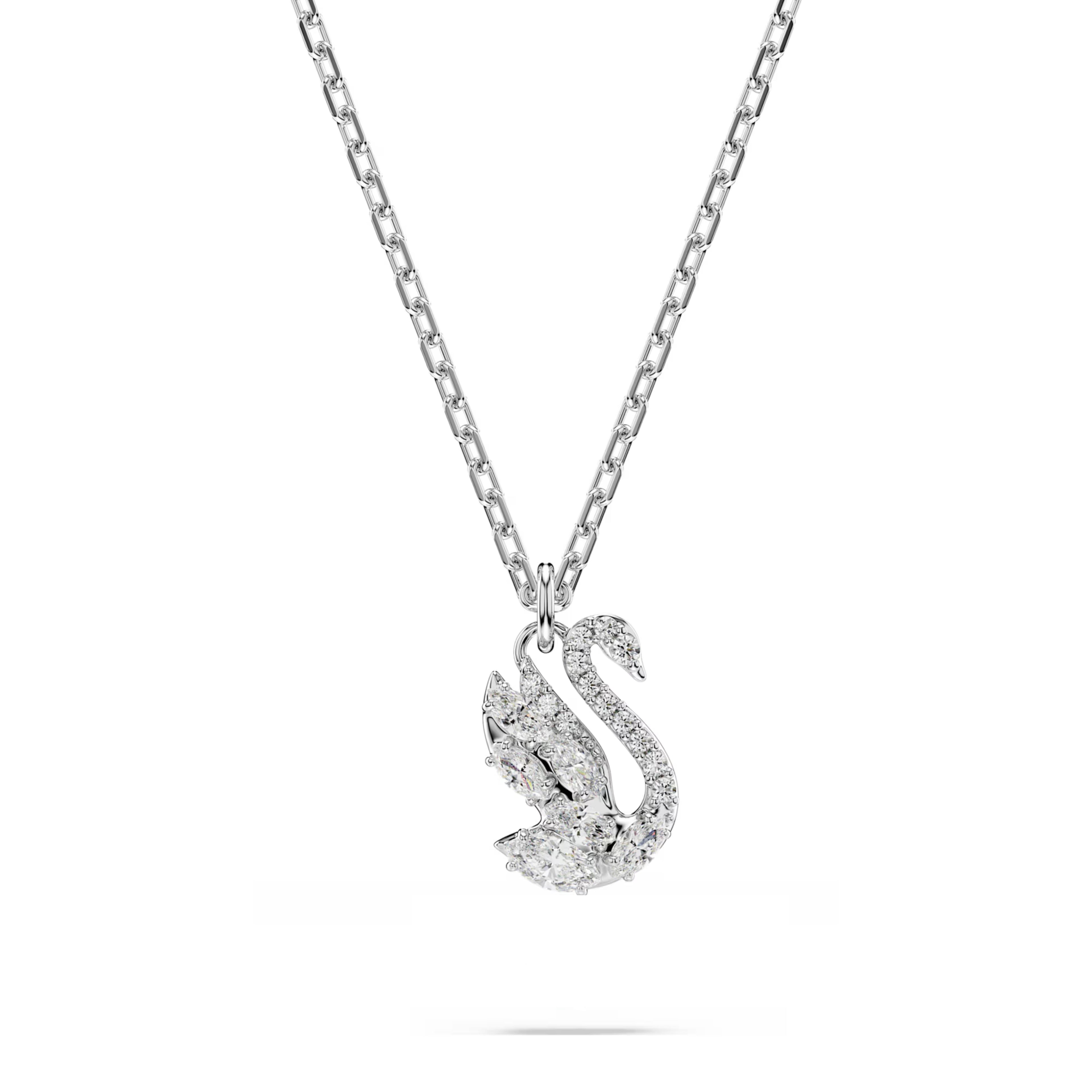 Swarovski Swan Pave Rhodium Plated Pendant