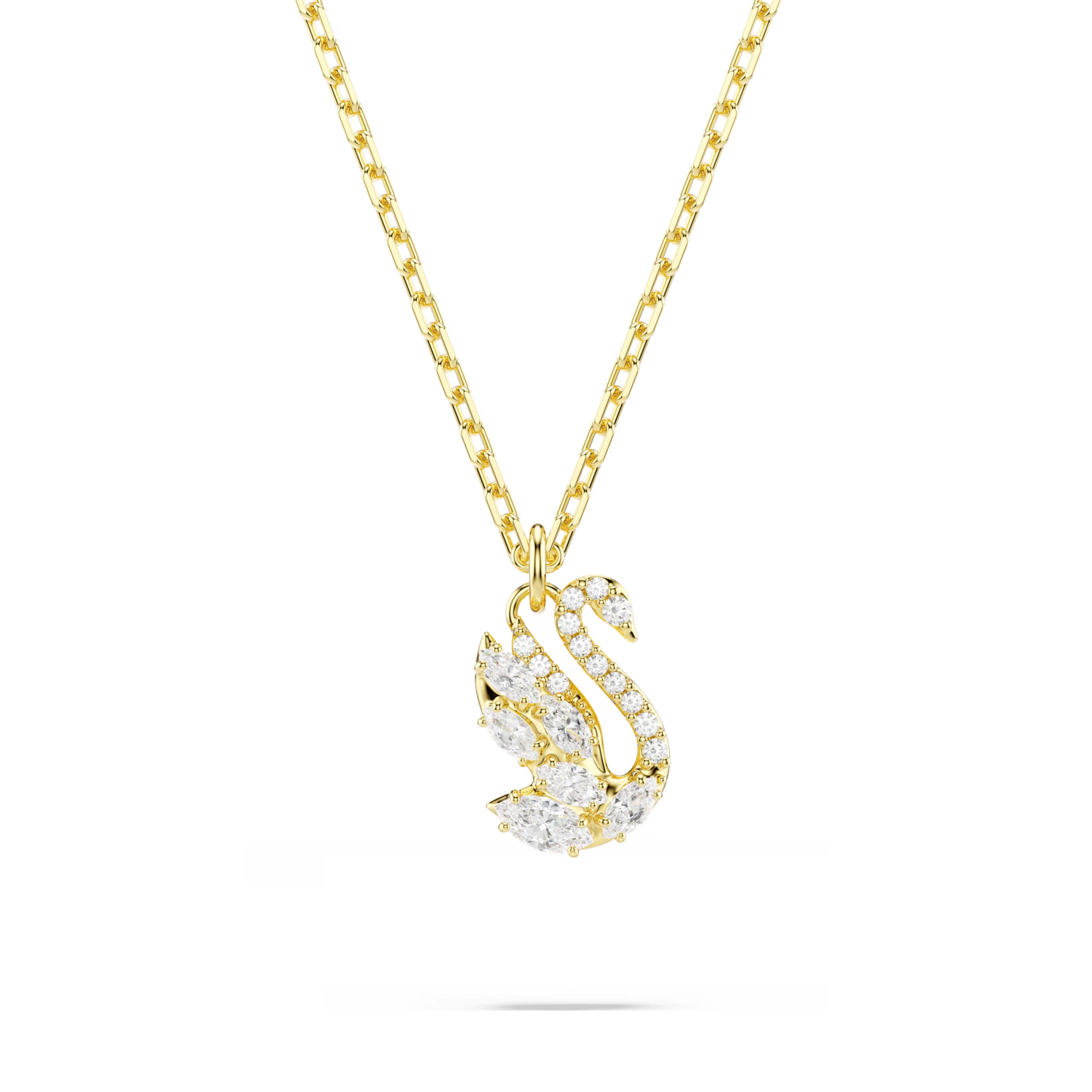 Swarovski Swan Pave Gold Tone Pendant