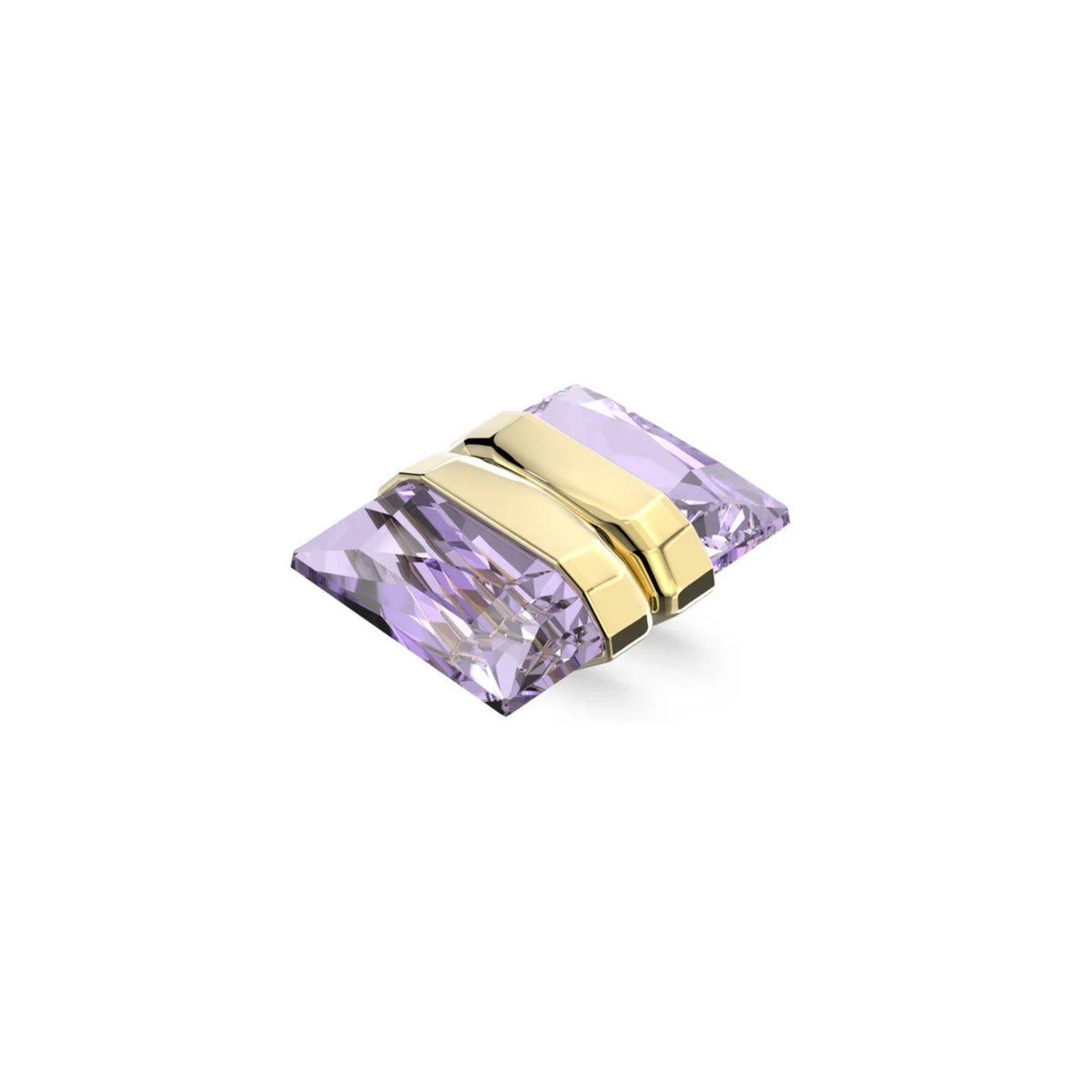 Swarovski Lucent ear cuff, gold-tone plated with purple crystal detail and magnetic closure