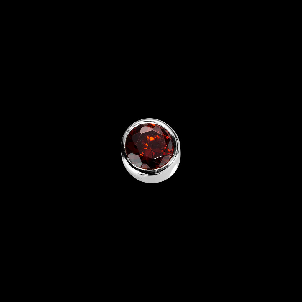 Garnet CZ Charm