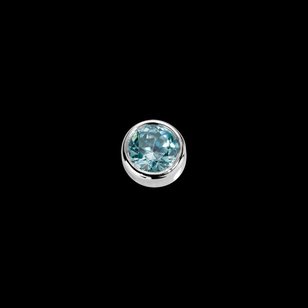 March aquamarine birthstone charm