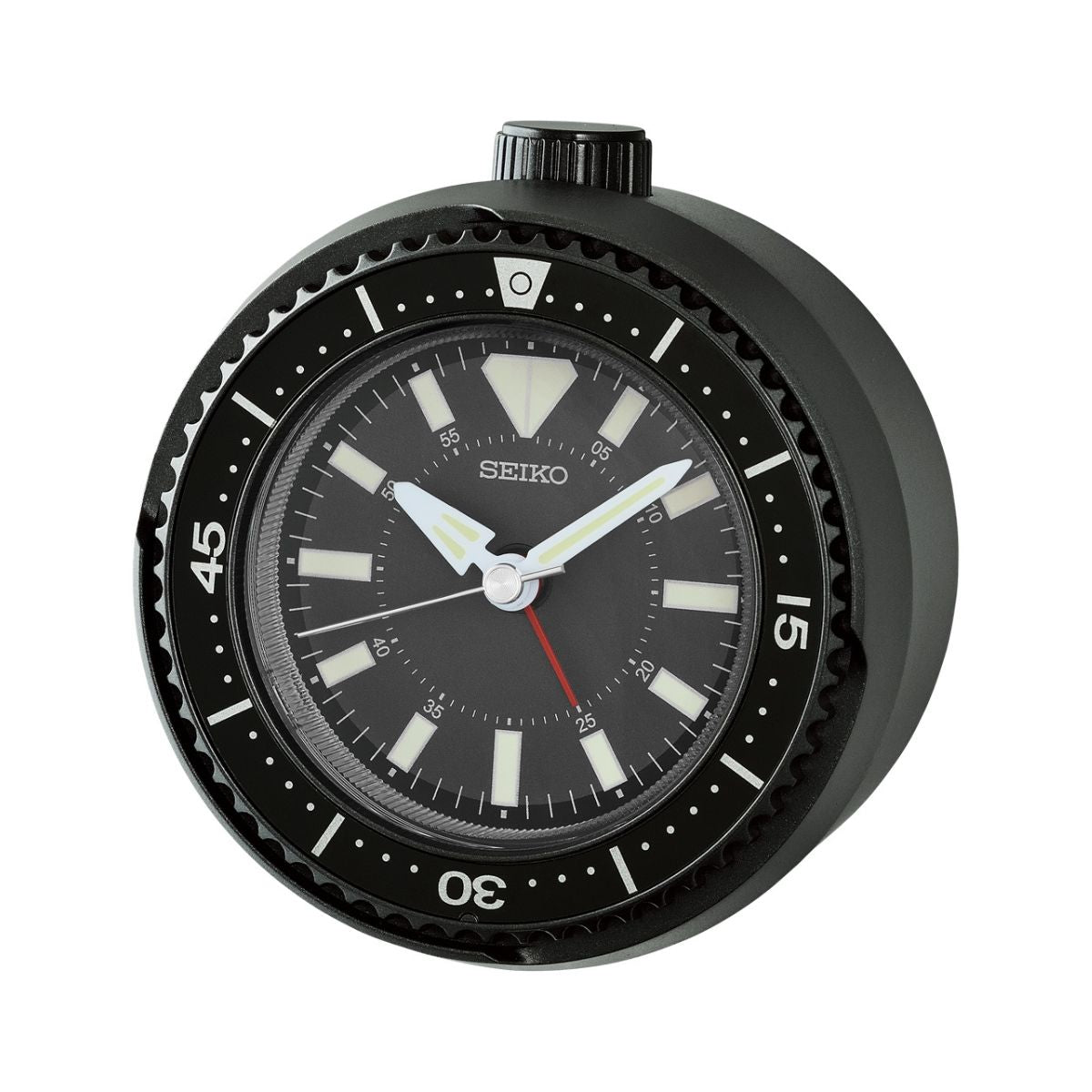 Seiko QHE207-K Diver-Style Alarm Clock | Wrights Jewellers