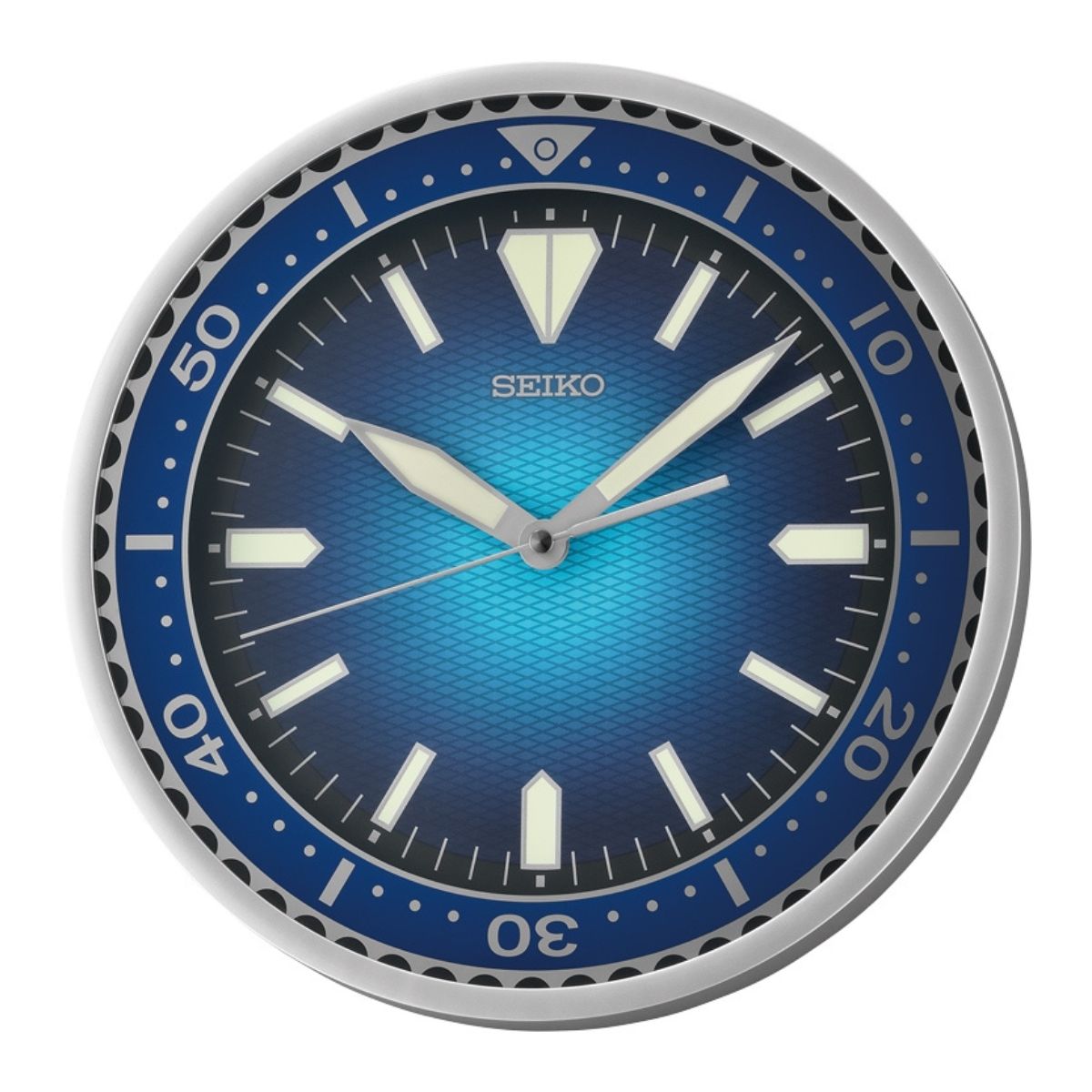 Seiko QXA791-A Wall Clock Silver Quiet Sweep Home or Office | Wrights Jewellers NZ