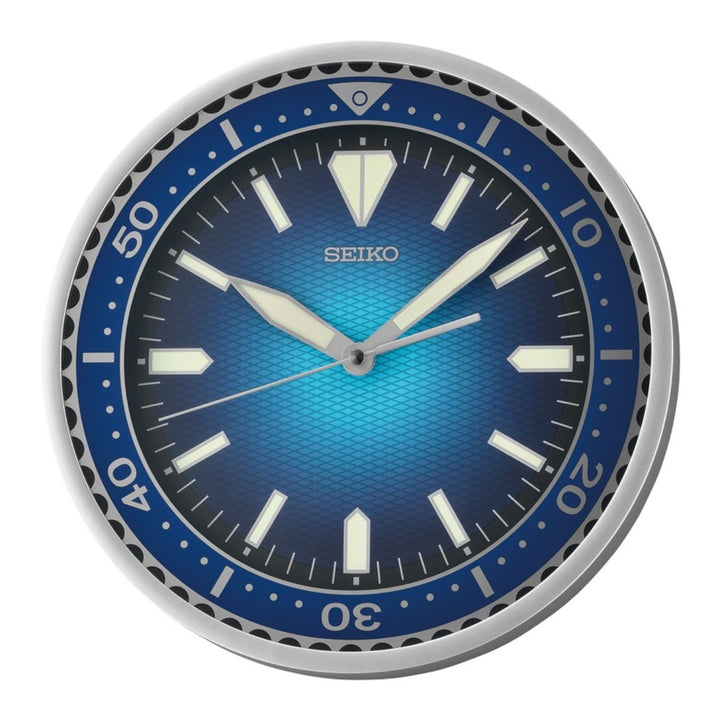Seiko QXA791-A Wall Clock Silver Quiet Sweep Home or Office | Wrights Jewellers NZ