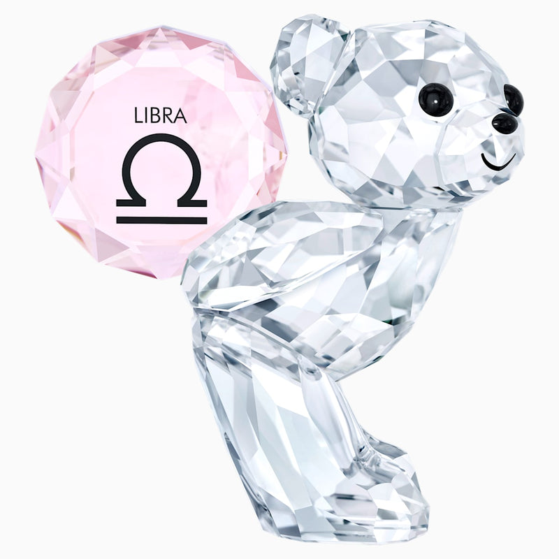 Swarovski Kris Bear holding a pink Libra symbol