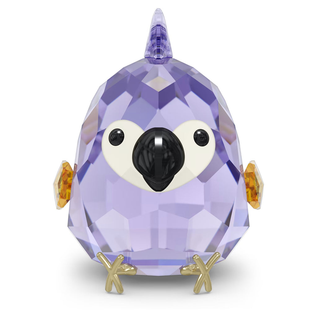 Purple Swarovski crystal macaw bird