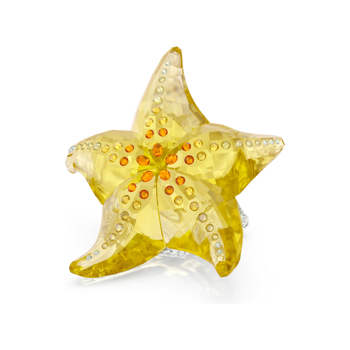 Swarovski Idyllia SCS Starfish crystal figurine in yellow with Moonlight effect