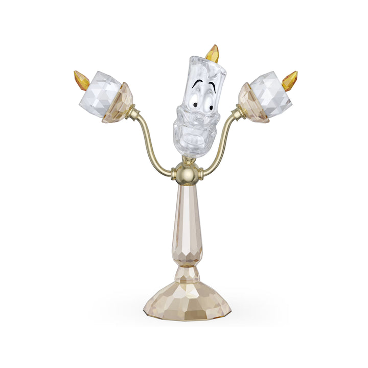Swarovski Beauty and the Beast Lumière crystal figurine with champagne gold-tone metal accents