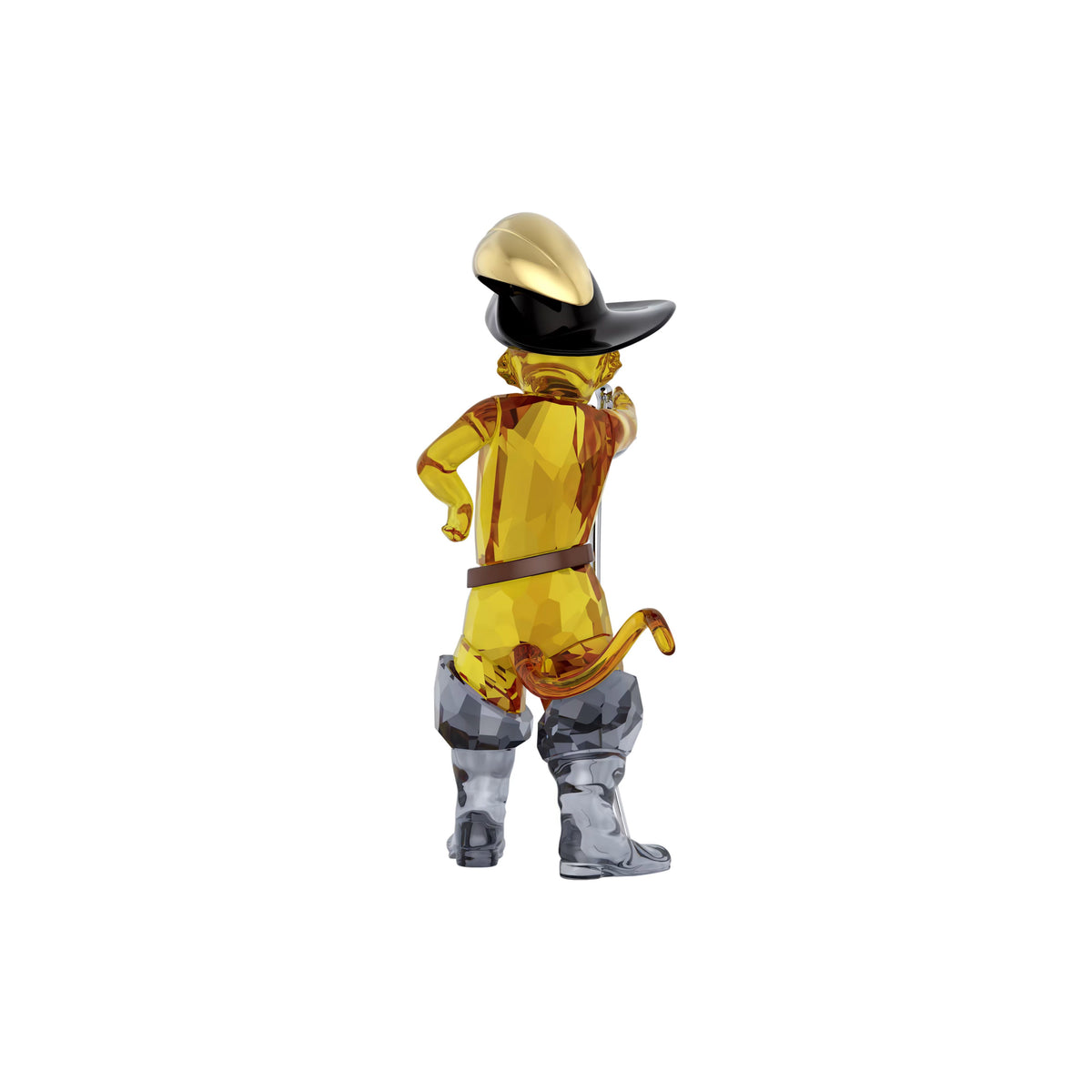 Swarovski Shrek Puss in Boots crystal figurine standing in a confident pose
