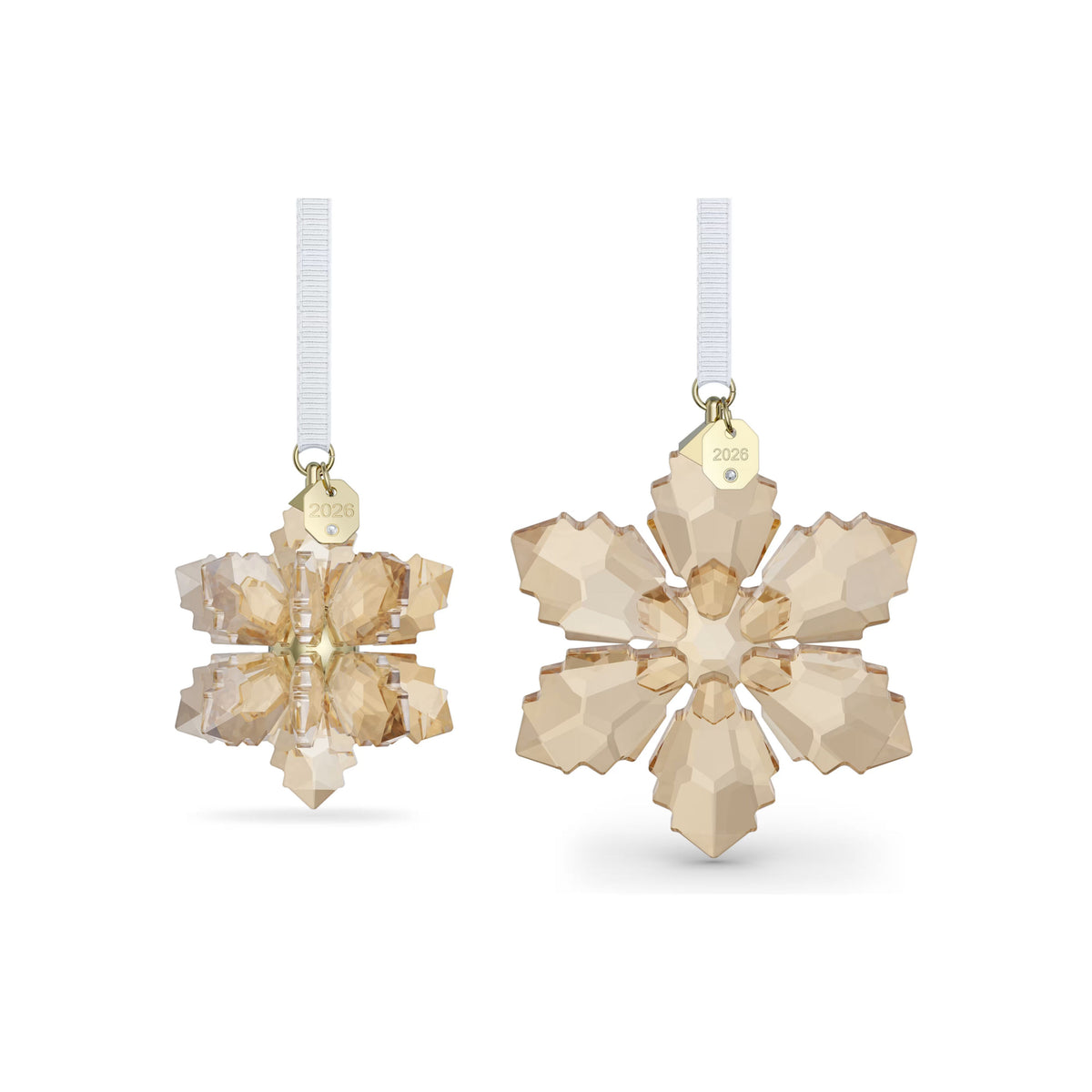Swarovski Annual Edition 2026 Festive 3D ornament set in Golden Shadow crystal