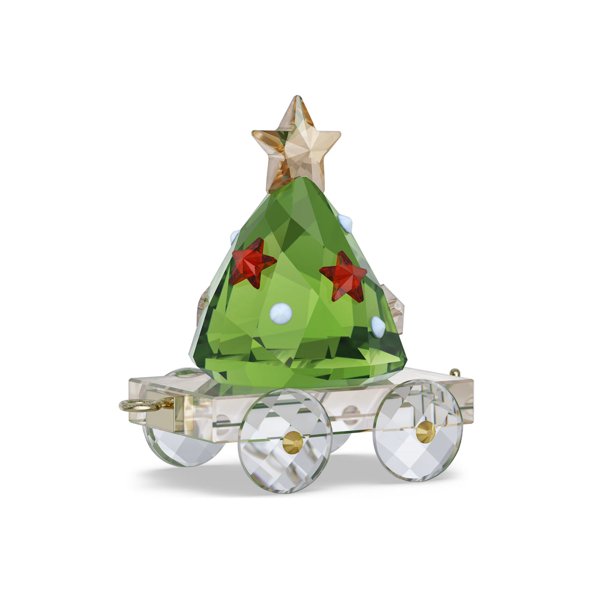 Swarovski Holiday Cheers 2026 Annual Edition train wagon with green crystal tree