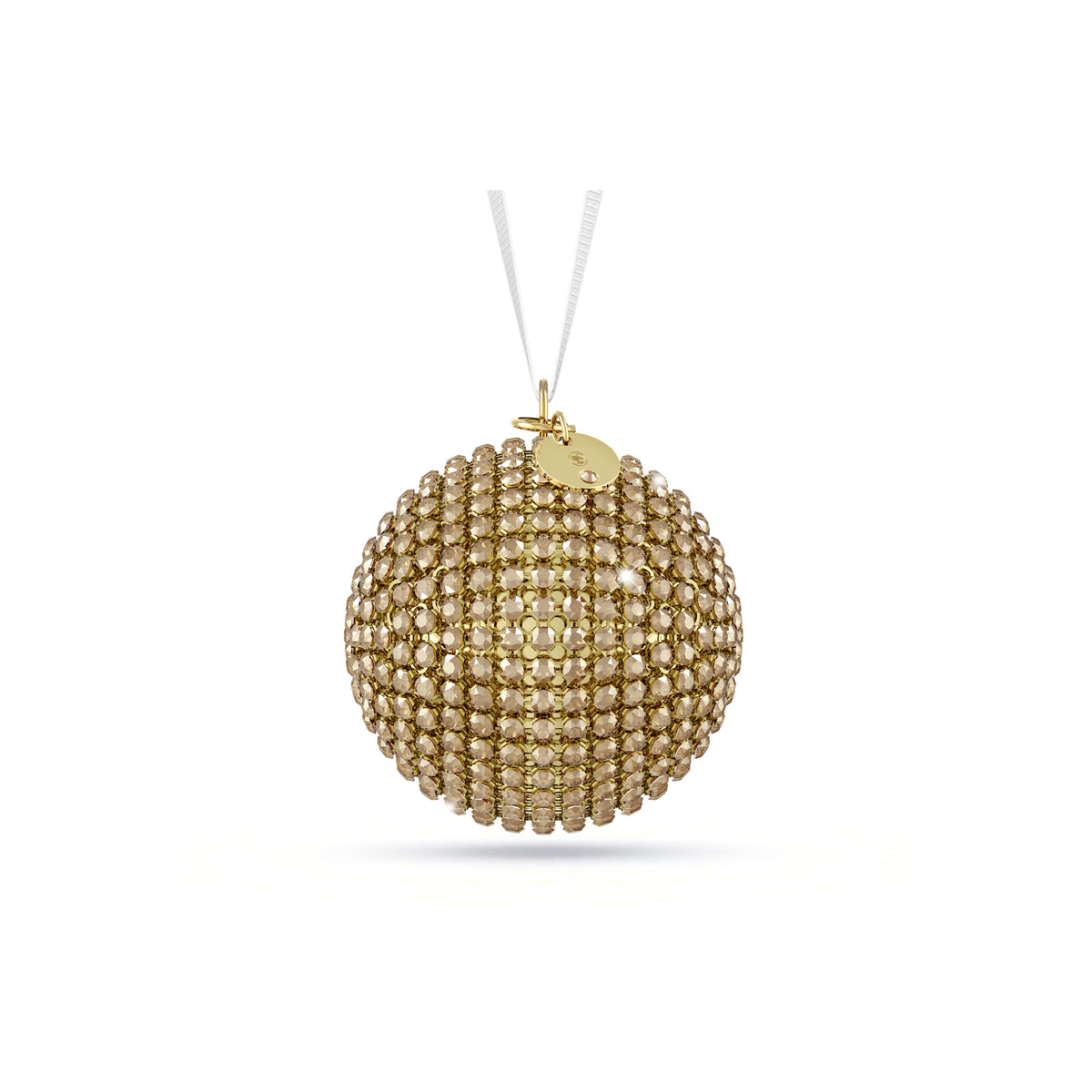 Swarovski Holiday Magic Classics gold-tone crystal mesh ball ornament