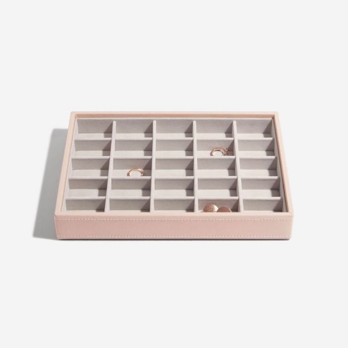 Pink vegan leather jewellery box layer