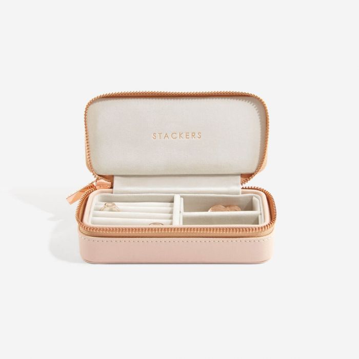 Blush pink travel sized jewellery box