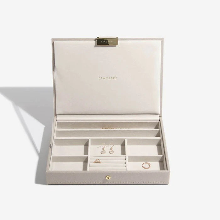 Stackers taupe jewellery box lid