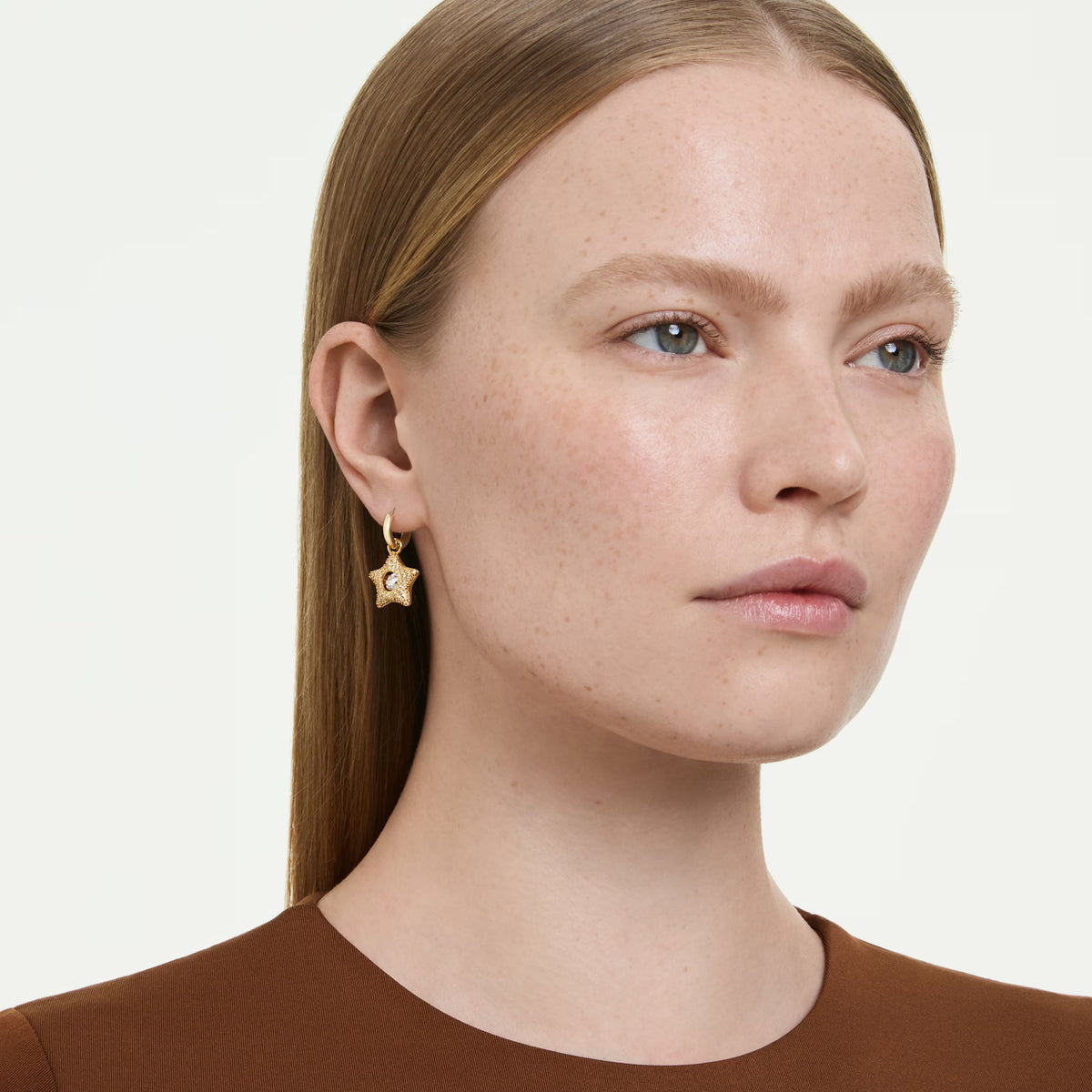 Swarovski Sublima star drop earrings, alternate view