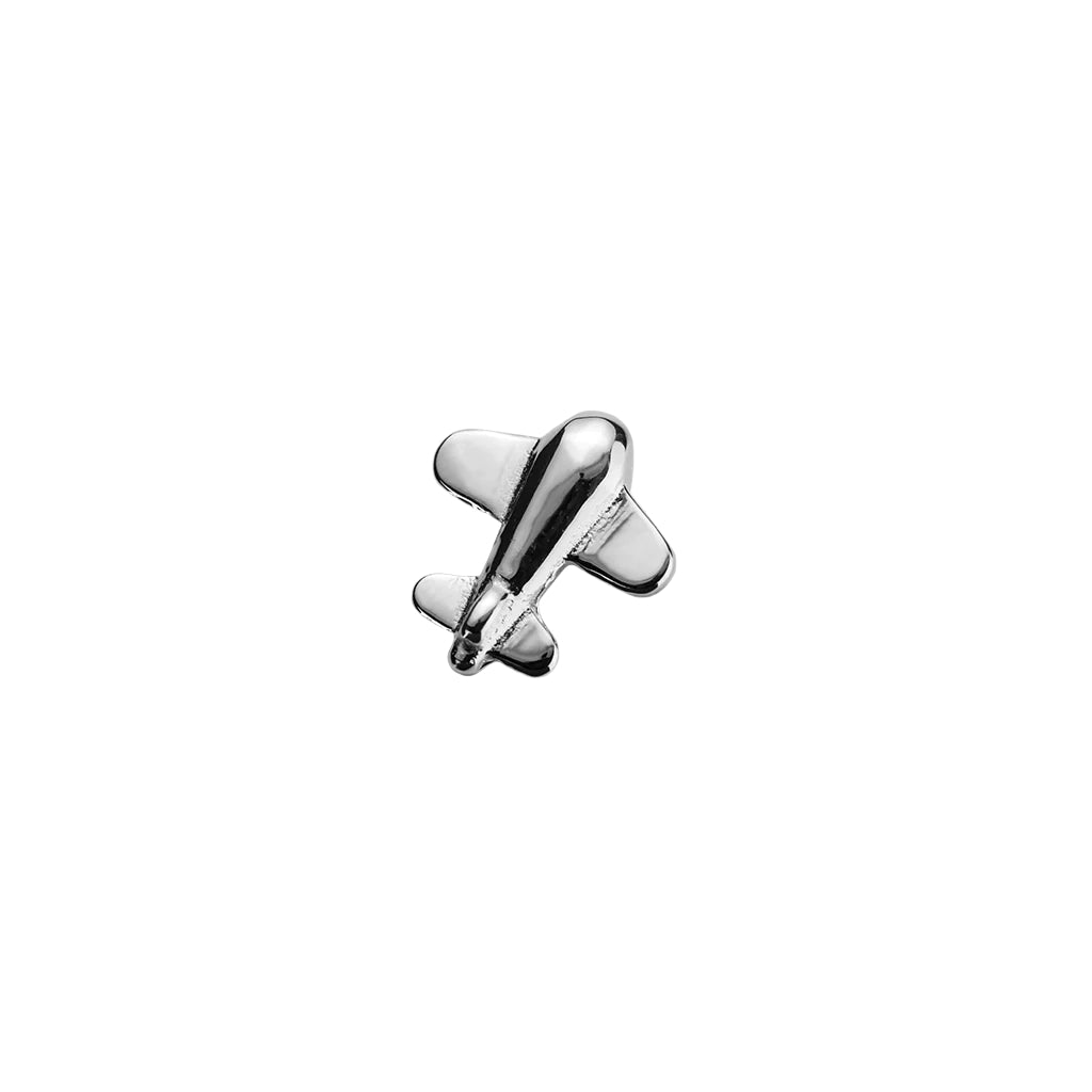 Silver airplane charm