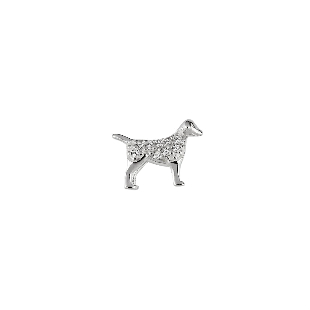 Silver dog charm