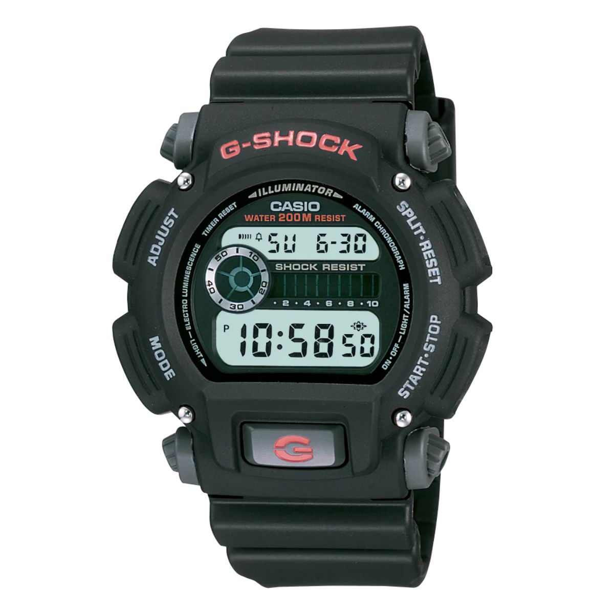 From G-SHOCK, the watch brand that is constantly setting new standards for timekeeping toughness, comes the DW9052-1V digital model. 