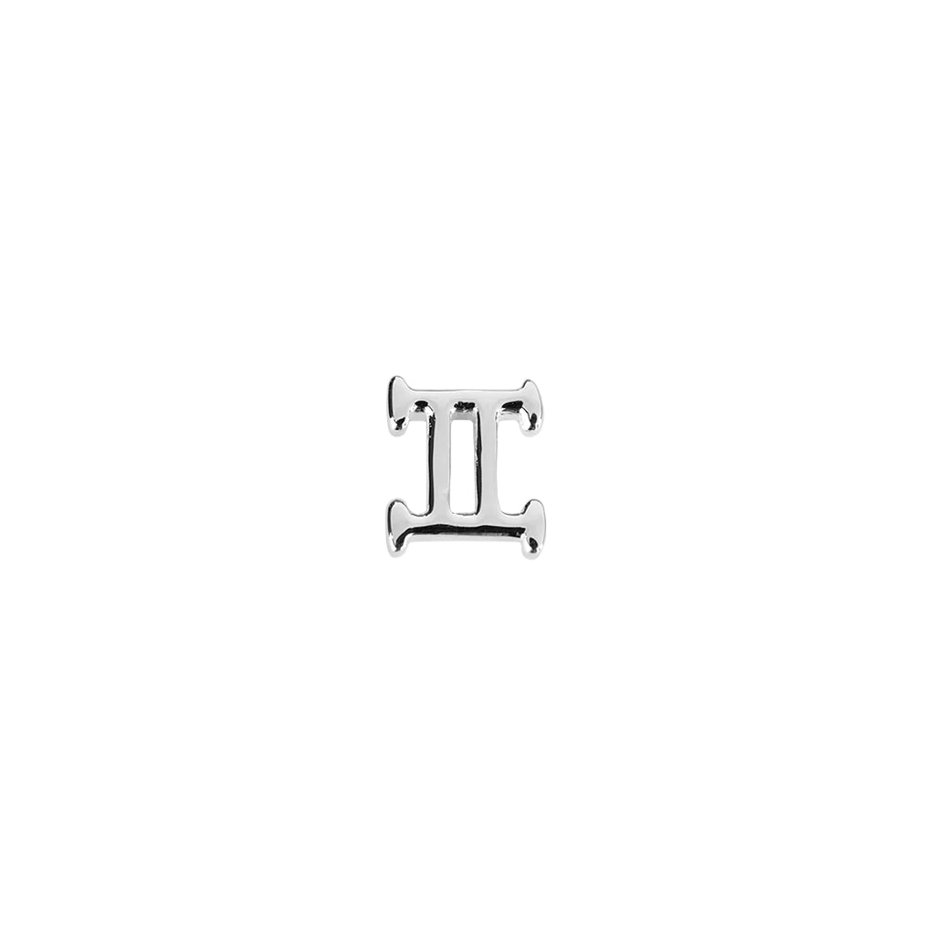 Silver gemini zodiac sign charm