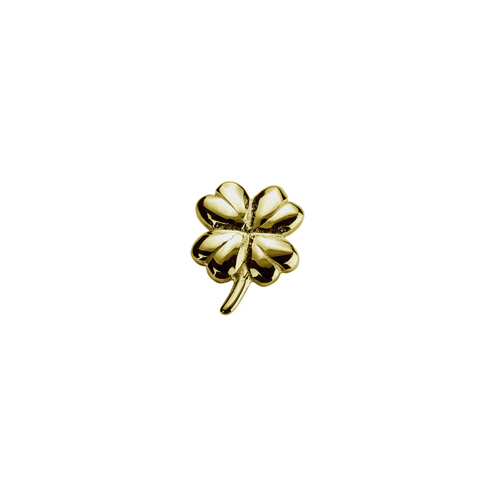 Gold lucky clover charm