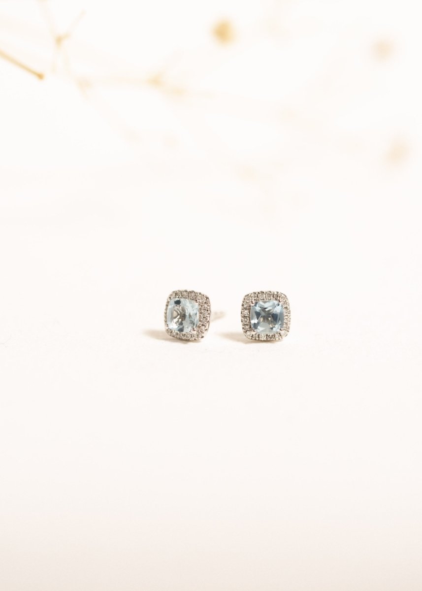 Liora Aquamarine & Diamond Earrings - Wrights Jewellers