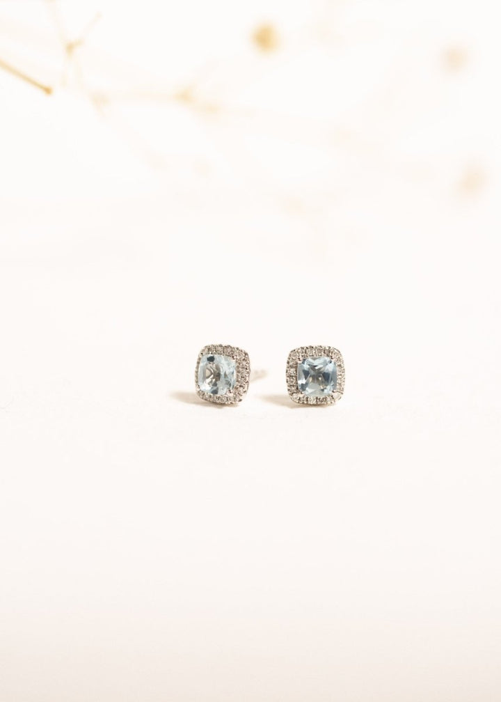 Liora Aquamarine & Diamond Earrings - Wrights Jewellers