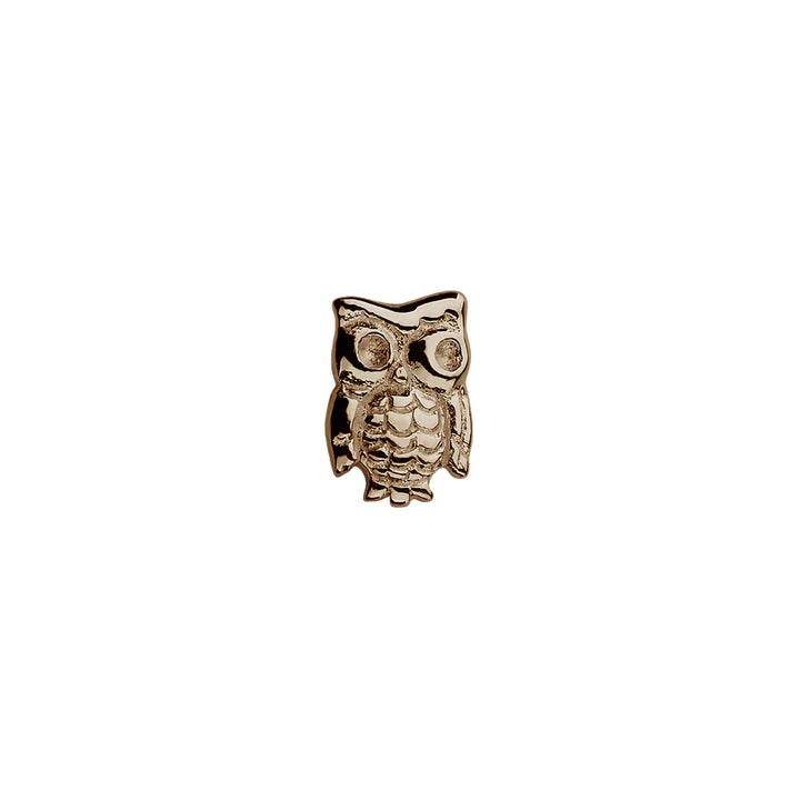Rose gold owl charm