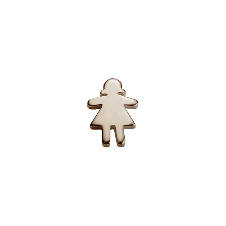 Rose gold girl charm