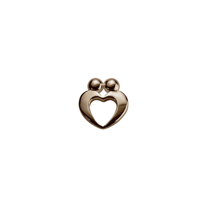 Rose gold heart charm