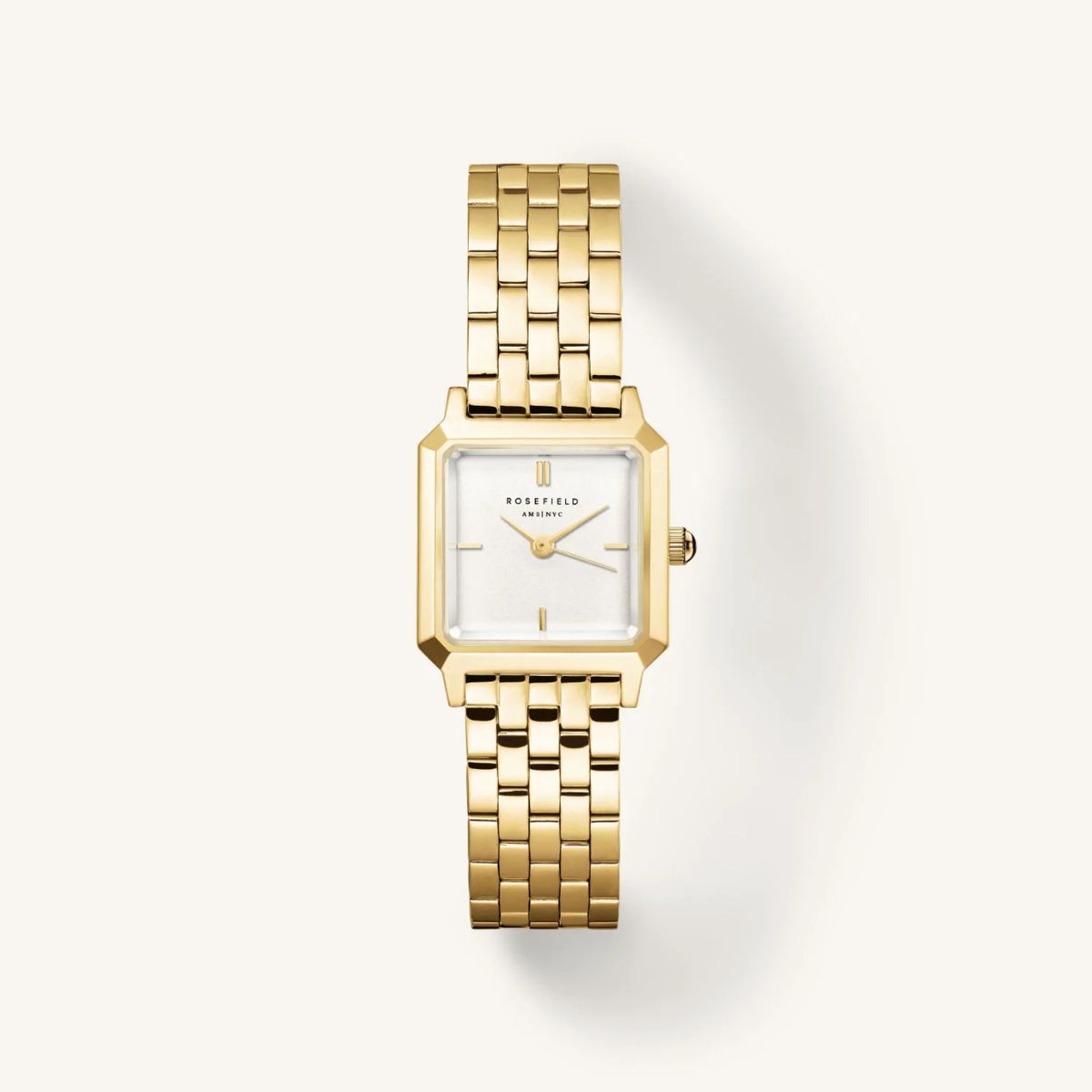 Rosefield Boxelle BWGSG-B01 Yellow Gold White Dial