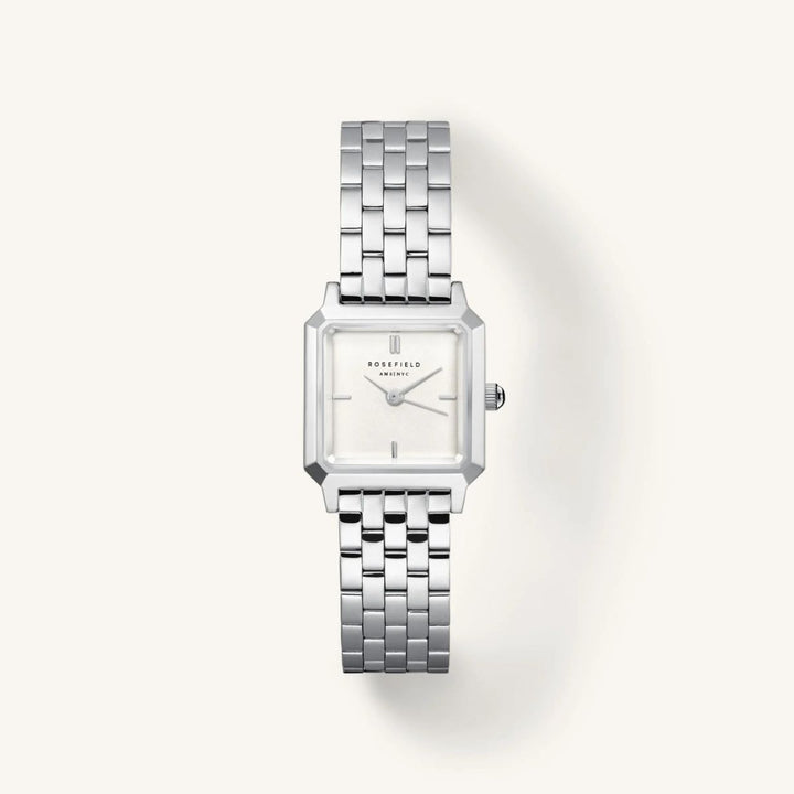 Rosefield Boxelle BWSSS-B02 Silver Strap White Dial