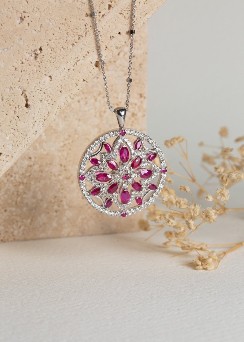 Scarlett Ruby & Diamond Pendant - Wrights Jewellers