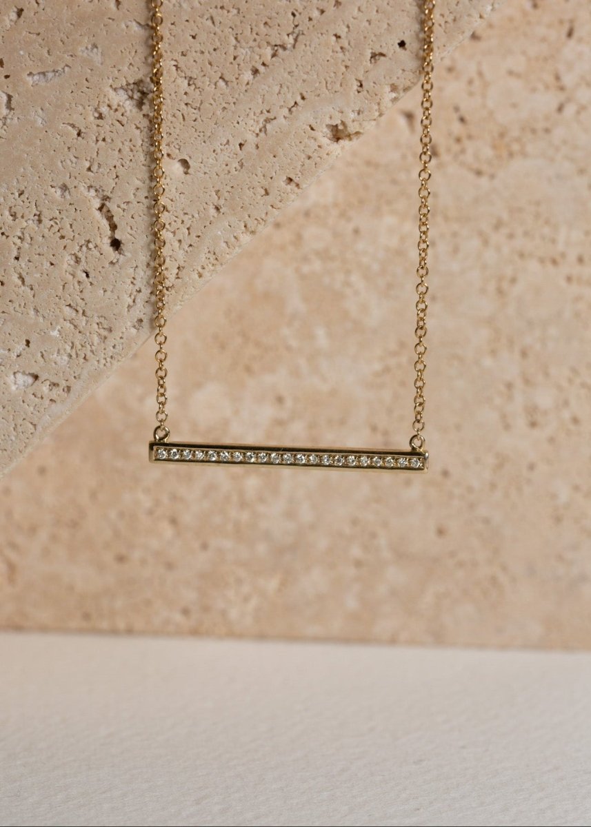 Signature Diamond Bar Necklace - Wrights Jewellers