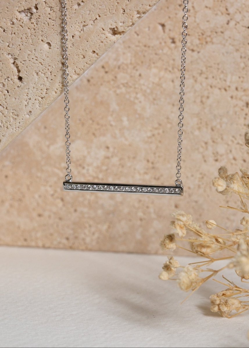 Signature Diamond Bar Necklace - Wrights Jewellers