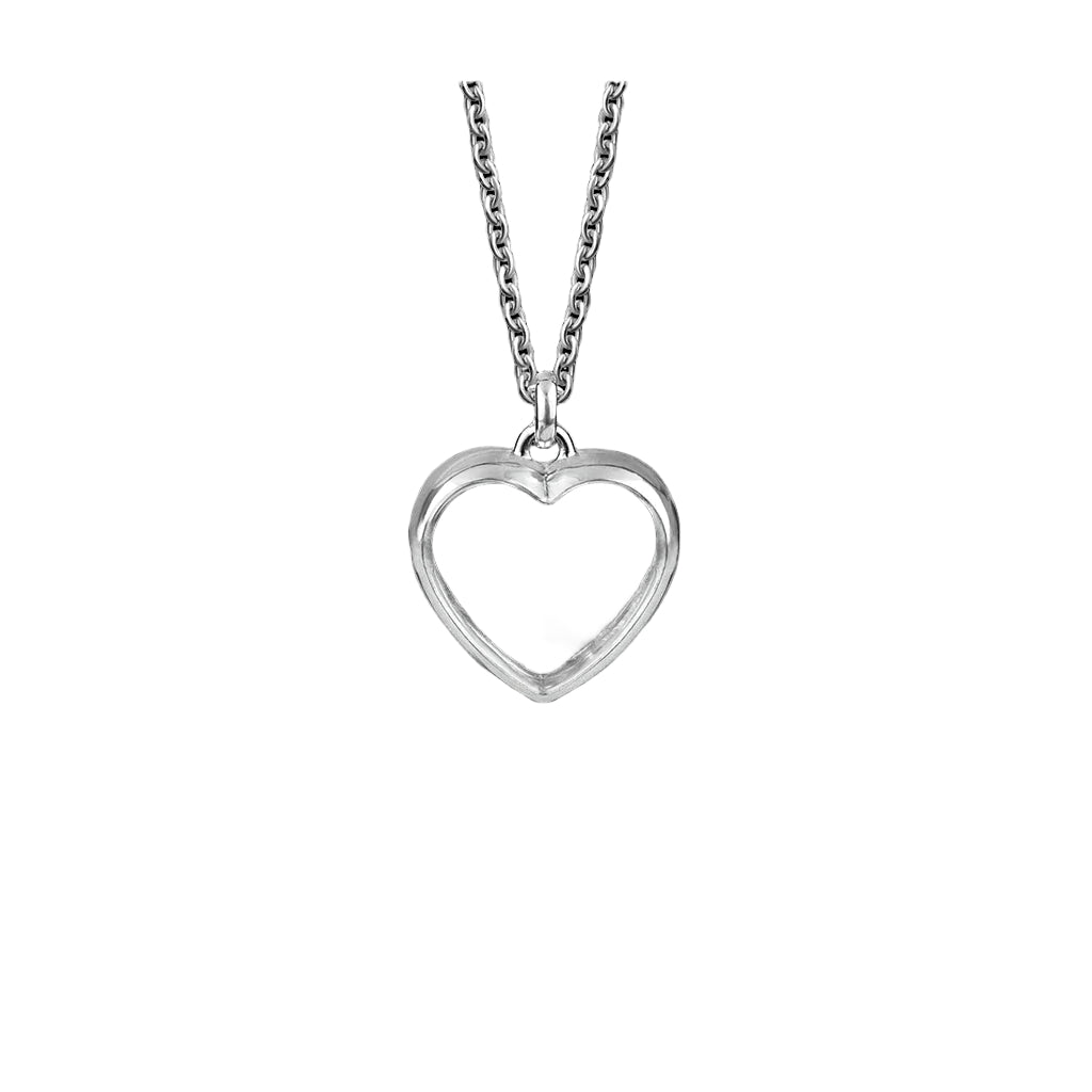 Silver heart locket - Wrights Jewellery