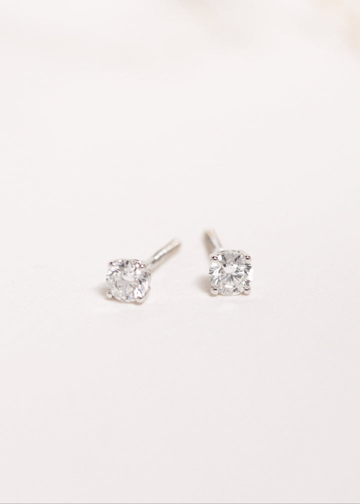 Signature Solitaire 0.50ct Diamond Stud Earrings