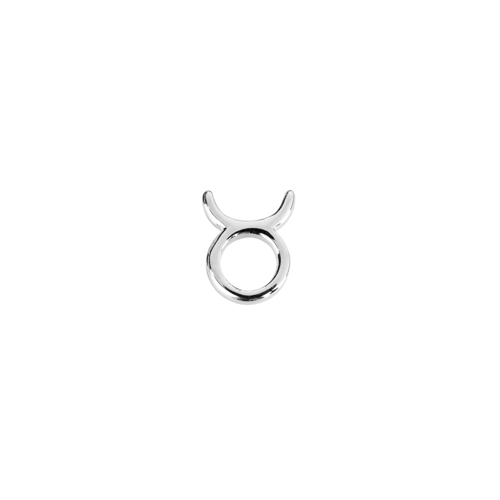 Silver Taurus zodiac charm