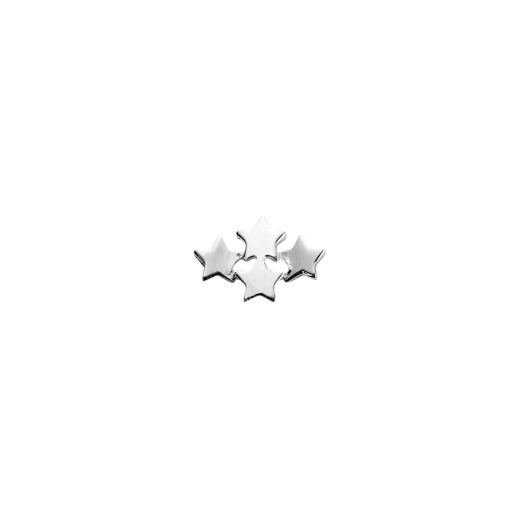 silver wishing stars charm